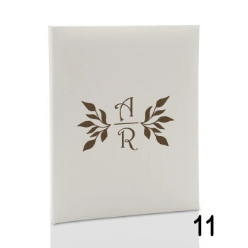 Album ślubny, wklejany, 40 kremowych stron, personalizowany, 12 wzorów do wyboru